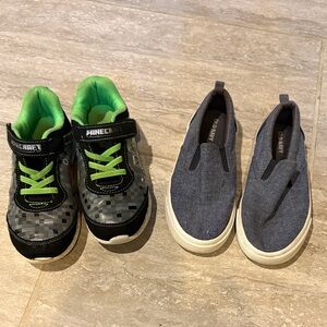 Minecraft Sneakers and slip on shoes size 2 boys
